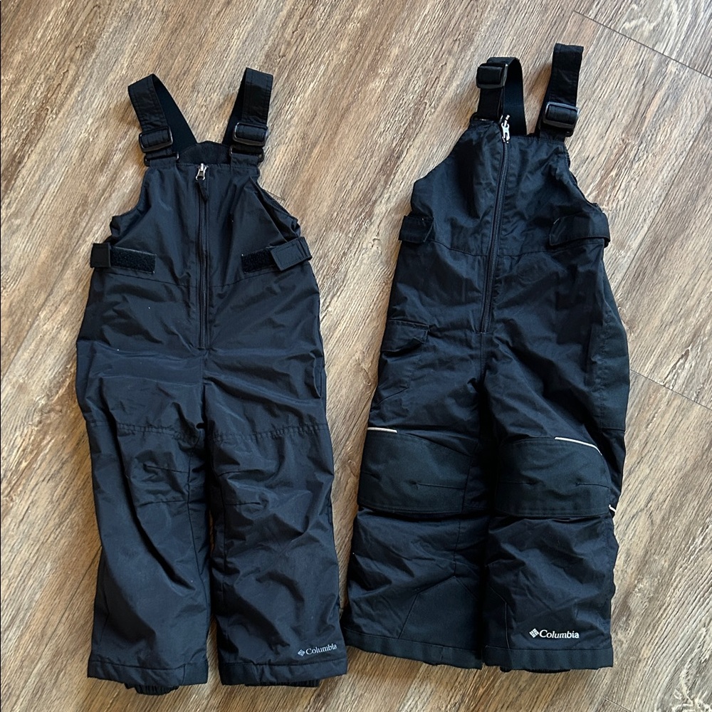 Columbia Kids Black Insulated Snow Overalls - Pair of Bibs